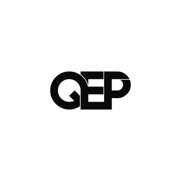 qep initial letter monogram logo design