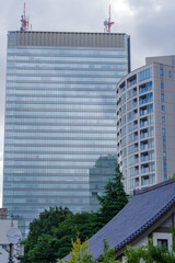 東京、赤坂の住宅街や繁華街の風景
