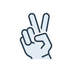 Color illustration icon for victory