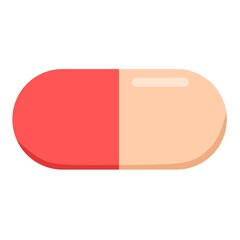 Vector illustration of red pill medicine, suitable for advertising medicinal products