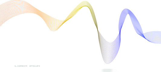 Tech background with abstract wave line