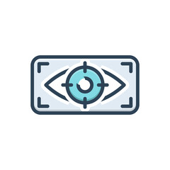 Color illustration icon for viewer 