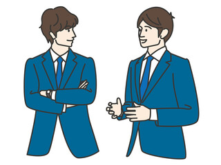 会話するビジネスマン
