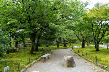 石川県金沢市にある兼六園周辺の風景 Scenery around Kenrokuen Garden in Kanazawa City, Ishikawa Prefecture, Japan.