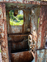 鉱山の電気機関車