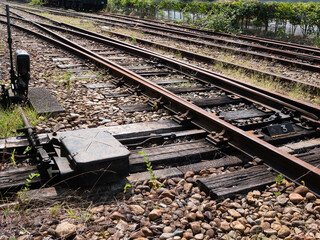 鉄道の手動式ポイント