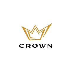 Obraz premium king crown logo vector icon illustration