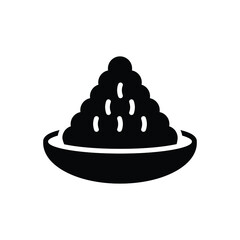 Black solid icon for yeast