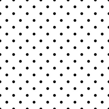 Black polka dots isolated on white background