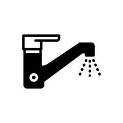 Black solid icon for tap