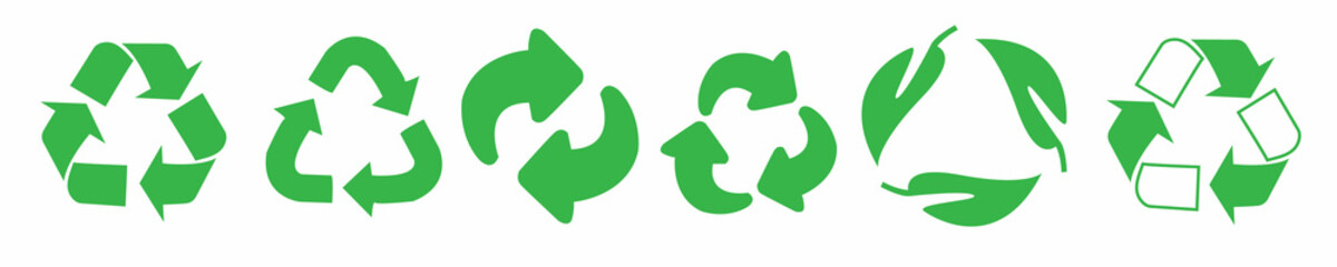 Recycle icon collection. Set recycle signs. Recycle recycling symbol