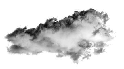clouds white for design on isolated elements black background.