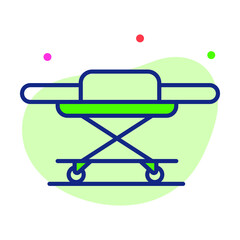 Stretcher Healthcare Medical, vector graphic Illustration Icon.