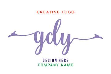 GDY lettering logo is simple, easy to understand and authoritative - obrazy, fototapety, plakaty