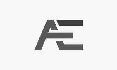AE letter logo modern concept isolated on white background.