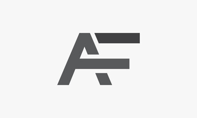 FA or AF letter logo modern concept isolated on white background.