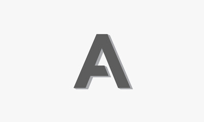 3d letter A logo concept  isolated on white background.