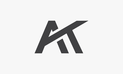 AK letter logo modern concept isolated on white background.