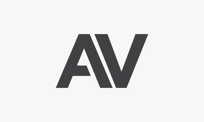 AV or AN letter logo modern concept isolated on white background.