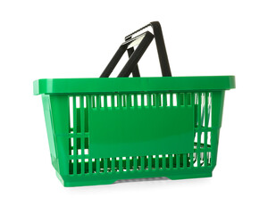 Shopping basket on white background