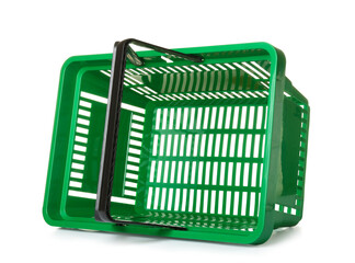 Shopping basket on white background