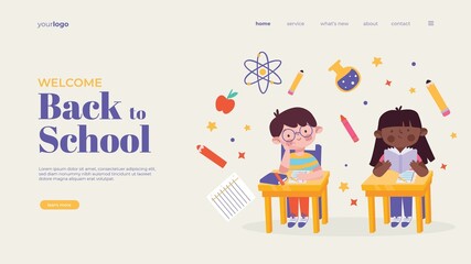 Hand Drawn Back School Landing Page Template_2