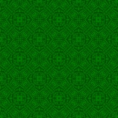 Green ornament pattern, songket seamless, Luxury old fashion ready for print