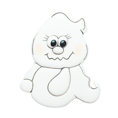 Isolated painted casper Ghost Halloween on a white background