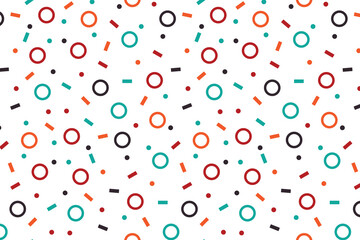 Abstract Colorful Modern Geometric Pattern White Background