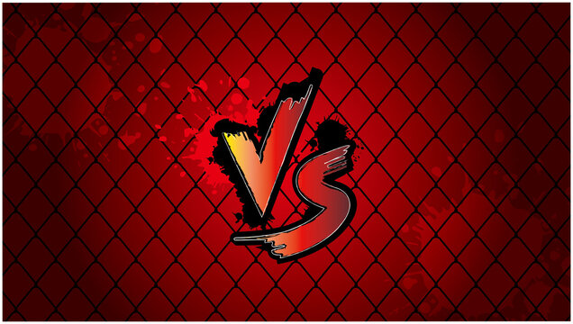 対決　戦い　VS　金網　フェンス