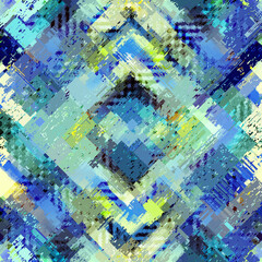 Vector image with imitation of grunge datamoshing texture.