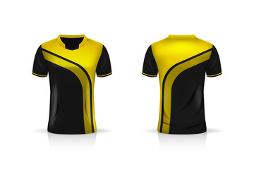 Specification Soccer Sport , Esport Gaming T Shirt Jersey template. mock up uniform . Vector Illustration design