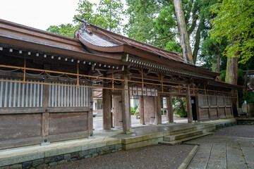 Obraz premium 石川県白山市の白山神社周辺の風景 Scenery around Hakusan Shrine in Hakusan City, Ishikawa Prefecture 