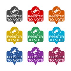 Obraz premium Vote color icon set isolated on white background