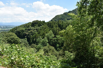 Fototapeta na wymiar 日本　群馬の名所　真田の城　名胡桃城と周辺の風景