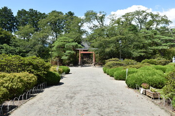 日本　群馬の名所　真田の城　沼田城と周辺の風景