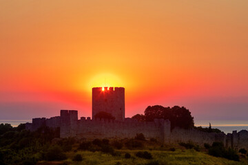 castle of Platamon at Sunrise, Pieria, Macedonia, Greece