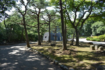 日本　群馬の名所　真田の城　沼田城と周辺の風景