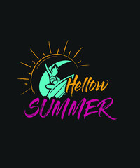 Summer T-shirt Design with elegant graphic