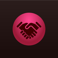 Obraz premium Hand-Shake - Sticker