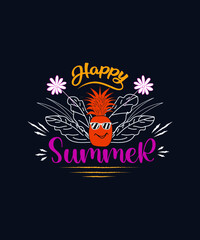 Summer T-shirt Design with elegant graphic