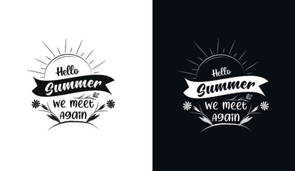 Summer T-shirt Design with elegant graphic