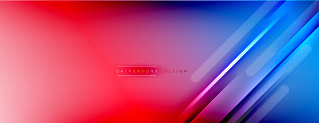 Abstract background - lines composition created with lights and shadows. Technology or business digital template. Trendy simple fluid color gradient abstract background with dynamic