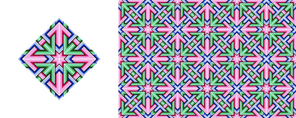 Dan-cheong. Korean traditional decorative patterns of temples.