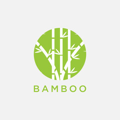 Obraz premium bamboo logo design vector