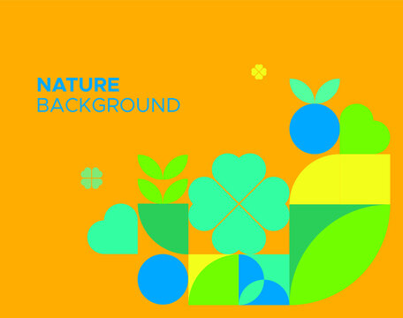 colorful background with nature graphic