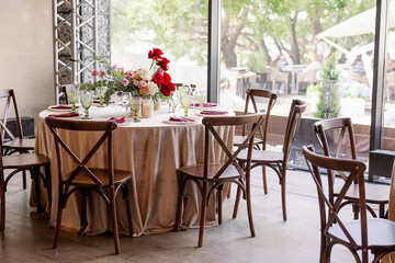 Vintage wooden wedding chairs