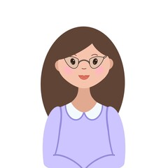 Portrait of a smiling working professional woman in a uniform, an employee of a company, clinic or organization on a white background. For presentation, advertising, checklist, manual, booklet