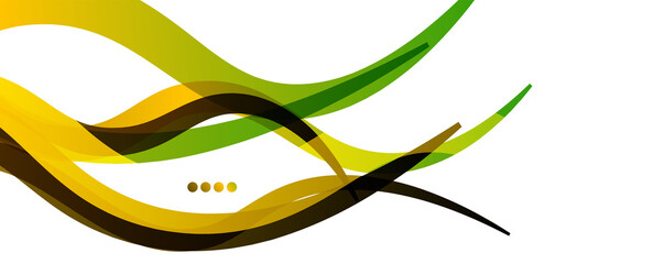 Abstract background - transparent overlapping wavy lines on white pattern. Vector Illustration For Wallpaper, Banner, Background, Landing Page