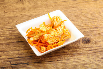 Korean soy asparagus with carrot